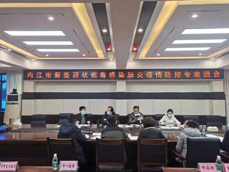 張永（左二）主持召開內江市新型冠狀病毒感染肺炎疫情防控專家組會.jpg